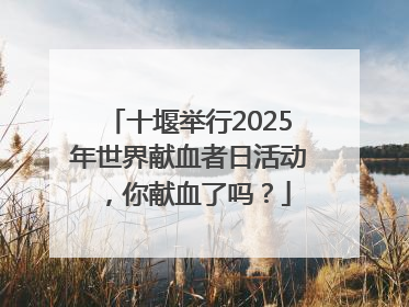 十堰举行2025年世界献血者日活动，你献血了吗？