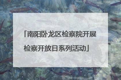 南阳卧龙区检察院开展检察开放日系列活动