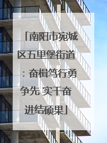 南阳市宛城区五里堡街道：奋楫笃行勇争先 实干奋进结硕果