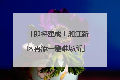 即将建成！湘江新区再添一避难场所