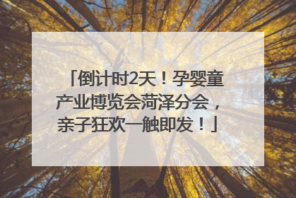 倒计时2天！孕婴童产业博览会菏泽分会，亲子狂欢一触即发！
