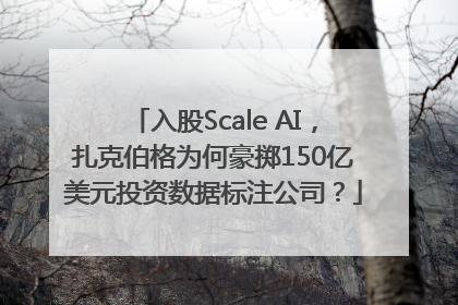 入股Scale AI，扎克伯格为何豪掷150亿美元投资数据标注公司？