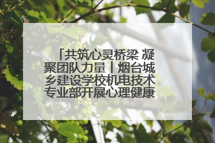 共筑心灵桥梁 凝聚团队力量丨烟台城乡建设学校机电技术专业部开展心理健康讲座及团辅活动