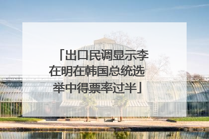 出口民调显示李在明在韩国总统选举中得票率过半
