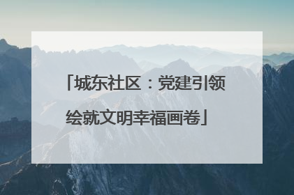 城东社区：党建引领绘就文明幸福画卷