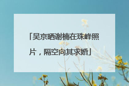 吴京晒谢楠在珠峰照片，隔空向其求婚