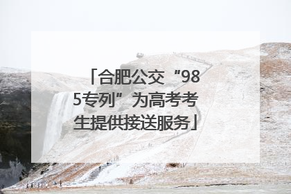 合肥公交“985专列”为高考考生提供接送服务