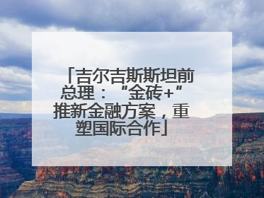 吉尔吉斯斯坦前总理：“金砖+”推新金融方案，重塑国际合作