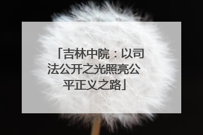 吉林中院：以司法公开之光照亮公平正义之路