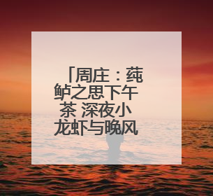 周庄：莼鲈之思下午茶 深夜小龙虾与晚风碰杯