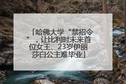 哈佛大学“禁招令”，让比利时未来首位女王、23岁伊丽莎白公主难毕业
