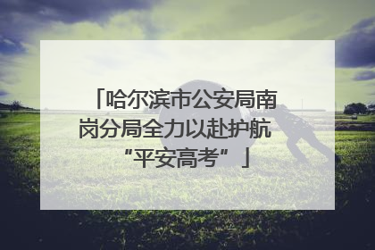 哈尔滨市公安局南岗分局全力以赴护航“平安高考”