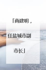 商建明，任盐城市副市长