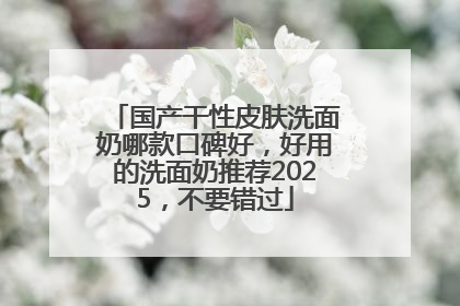 国产干性皮肤洗面奶哪款口碑好，好用的洗面奶推荐2025，不要错过