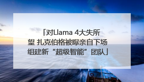 对Llama 4大失所望 扎克伯格被曝亲自下场组建新“超级智能”团队
