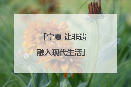 宁夏 让非遗融入现代生活