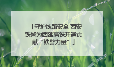 守护线路安全 西安铁警为西延高铁开通贡献“铁警力量”