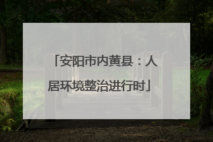 安阳市内黄县：人居环境整治进行时