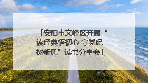 安阳市文峰区开展“读经典悟初心 守党纪树新风”读书分享会