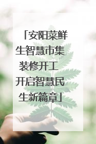 安阳菜鲜生智慧市集装修开工 开启智慧民生新篇章