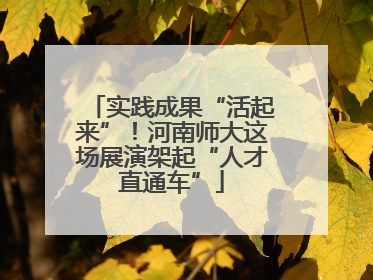 实践成果“活起来”！河南师大这场展演架起“人才直通车”