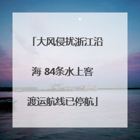 大风侵扰浙江沿海 84条水上客渡运航线已停航