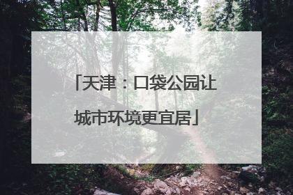 天津：口袋公园让城市环境更宜居