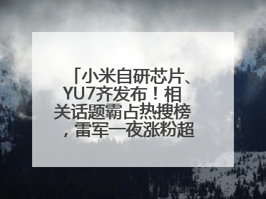 小米自研芯片、YU7齐发布！相关话题霸占热搜榜，雷军一夜涨粉超20万