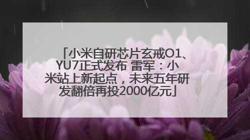 小米自研芯片玄戒O1、YU7正式发布 雷军：小米站上新起点，未来五年研发翻倍再投2000亿元