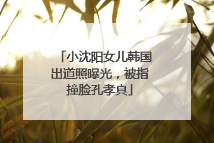 小沈阳女儿韩国出道照曝光，被指撞脸孔孝真