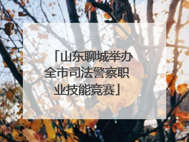 山东聊城举办全市司法警察职业技能竞赛