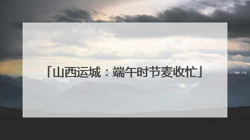 山西运城：端午时节麦收忙