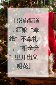 岱庙街道：红娘“牵线”不牵礼，“相亲会”里开出文明花