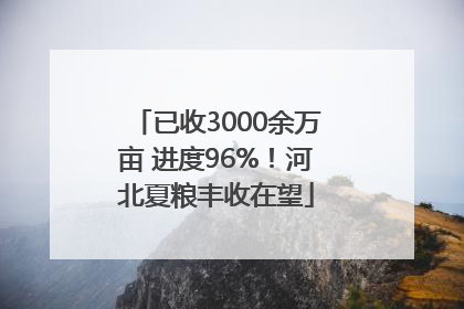 已收3000余万亩 进度96%！河北夏粮丰收在望