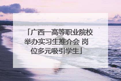 广西一高等职业院校举办实习生推介会 岗位多元吸引学生
