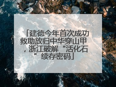 建德今年首次成功救助放归中华穿山甲，浙江破解“活化石”续存密码