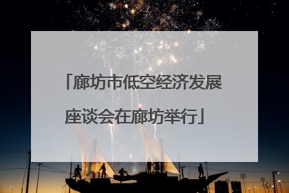 廊坊市低空经济发展座谈会在廊坊举行