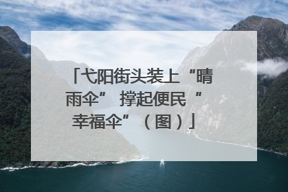 弋阳街头装上“晴雨伞” 撑起便民“幸福伞”（图）