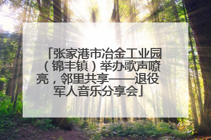 张家港市冶金工业园（锦丰镇）举办歌声嘹亮，邻里共享——退役军人音乐分享会