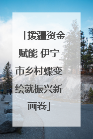 援疆资金赋能 伊宁市乡村蝶变绘就振兴新画卷