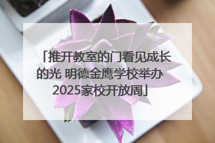 推开教室的门看见成长的光 明德金鹰学校举办2025家校开放周