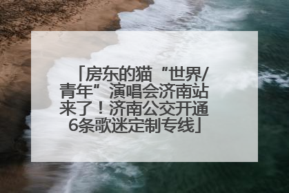 房东的猫“世界/青年”演唱会济南站来了！济南公交开通6条歌迷定制专线