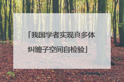 我国学者实现真多体纠缠子空间自检验