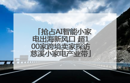 抢占AI智能小家电出海新风口 超100家跨境卖家探访慈溪小家电产业带