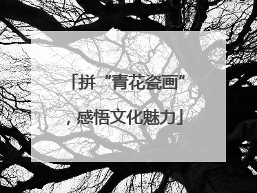 拼“青花瓷画”，感悟文化魅力