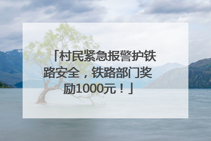 村民紧急报警护铁路安全，铁路部门奖励1000元！