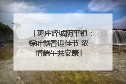 枣庄峄城阴平镇：粽叶飘香迎佳节 浓情端午共安康