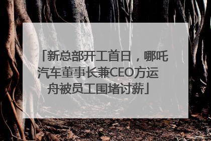 新总部开工首日，哪吒汽车董事长兼CEO方运舟被员工围堵讨薪