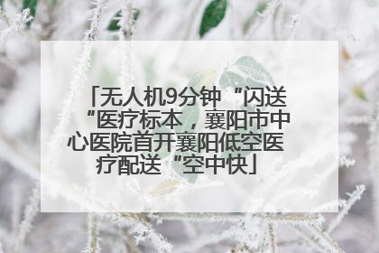 无人机9分钟“闪送“医疗标本，襄阳市中心医院首开襄阳低空医疗配送“空中快