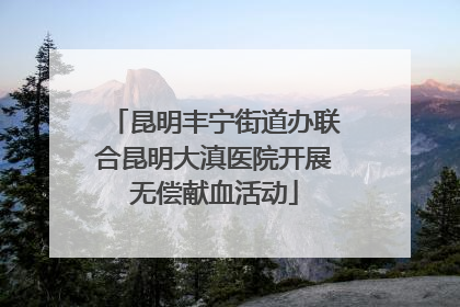 昆明丰宁街道办联合昆明大滇医院开展无偿献血活动